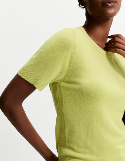 T-shirt tricot básico verde
