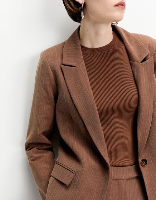 Blazer alfaiataria camel