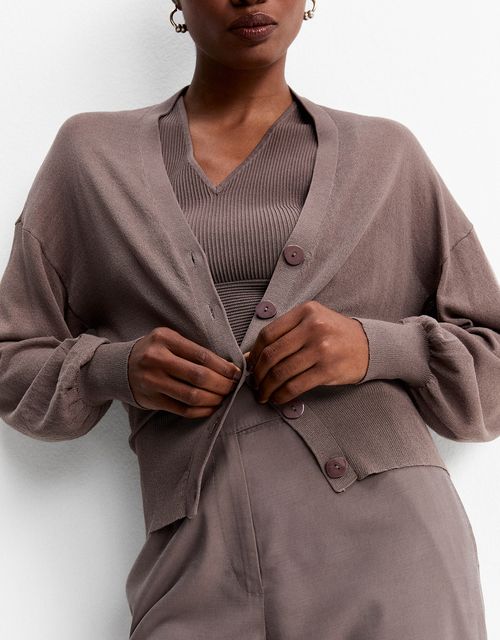 Cardigan tricot transparente