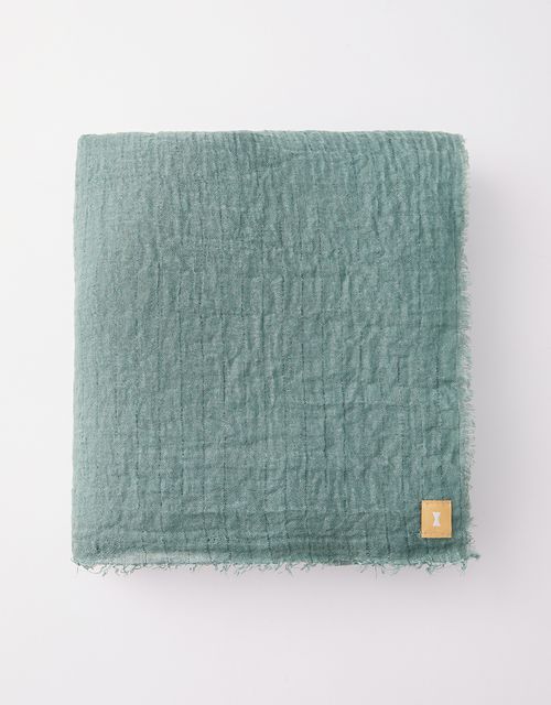 Lenço leve com fio de lurex verde