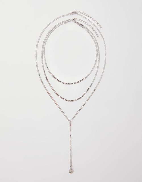 Conjunto de colares gravatinha niquel
