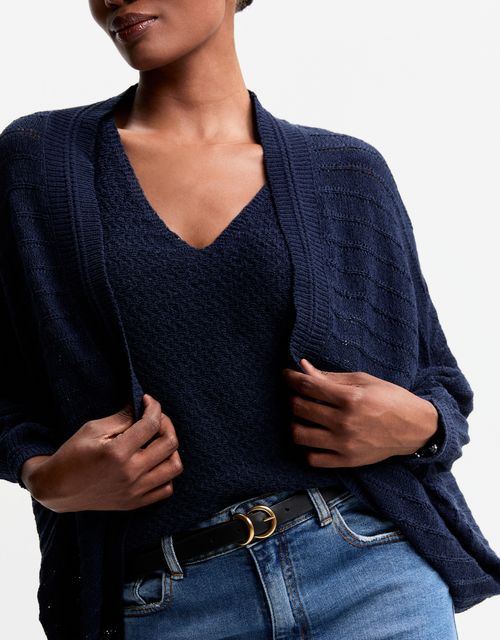 Cardigan tricot textura