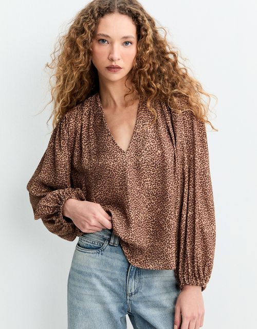 Blusa onça khaki