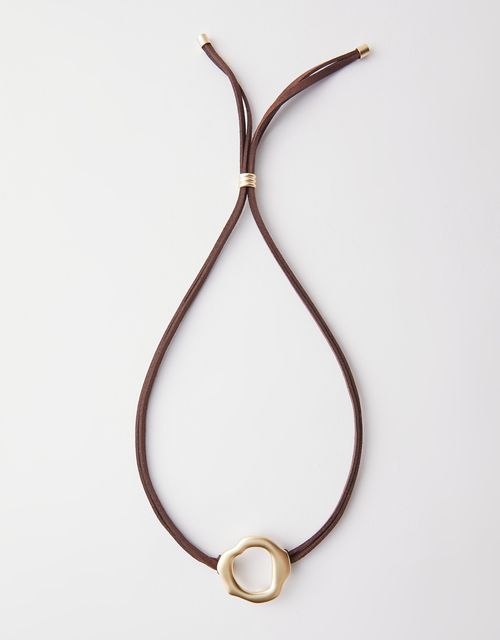 Choker regulável pingente orgânico