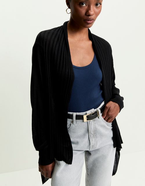 Cardigan tricot longo