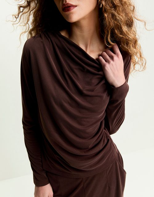Blusa franzido canelado 360