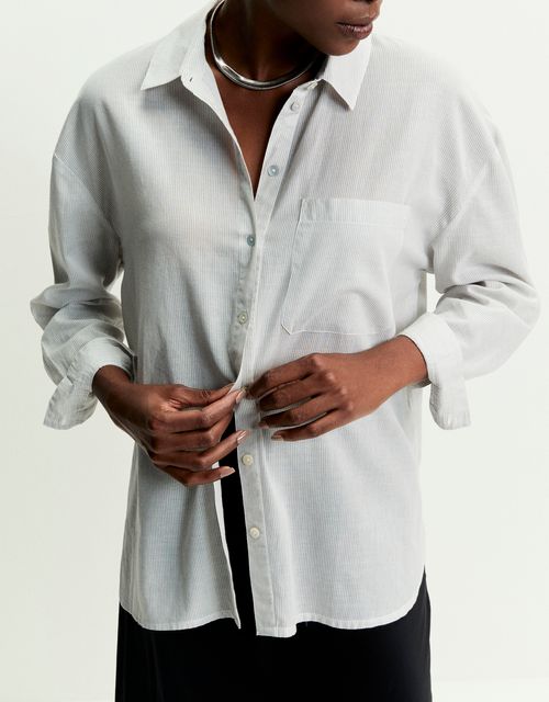 Camisa voil listras gelo