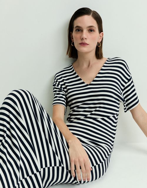 T-shirt dress listrado