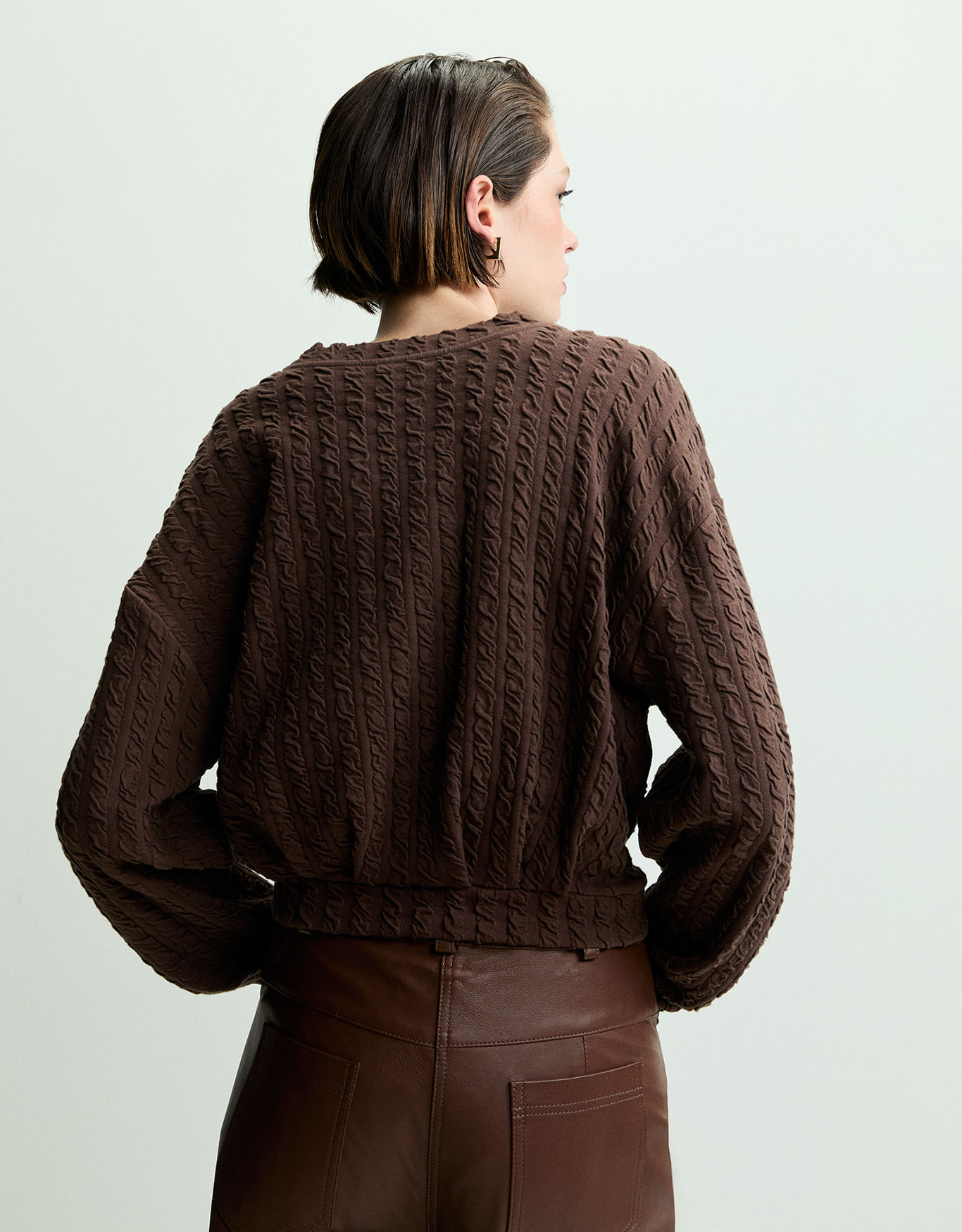Blusa malha textura