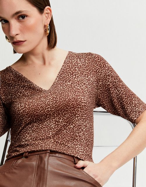 T-shirt onça khaki