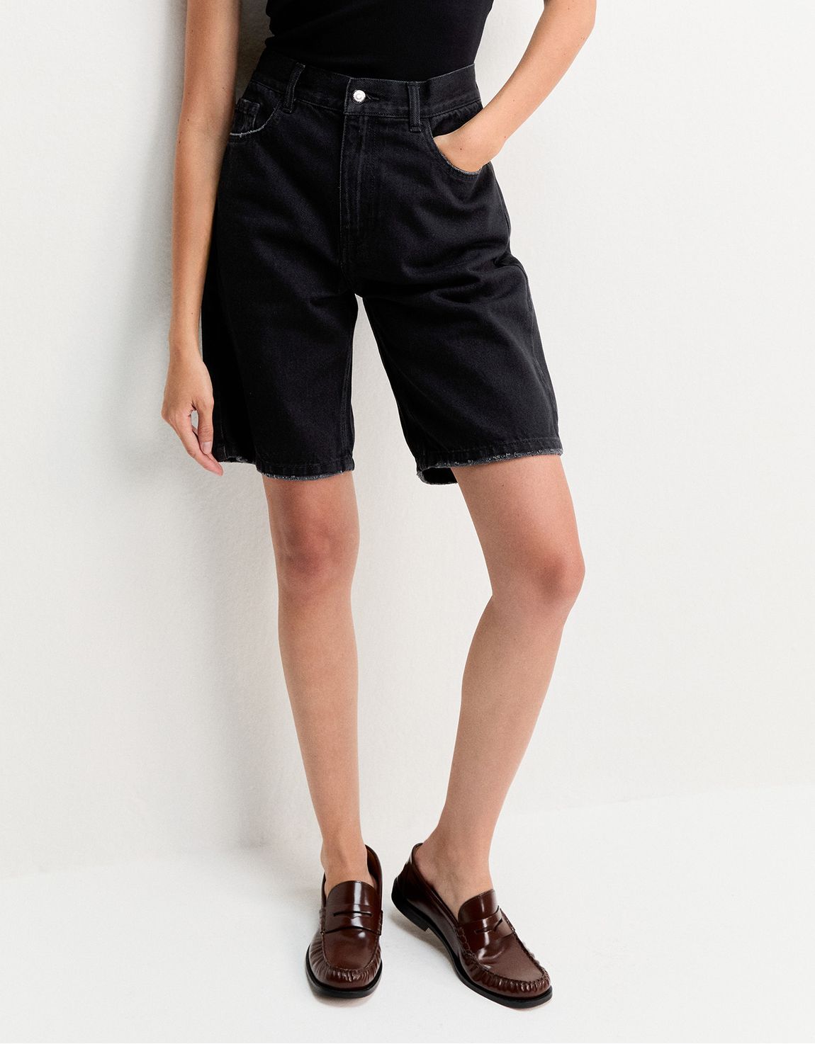 Bermuda black jeans