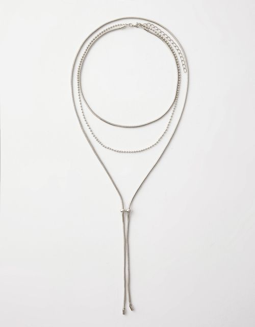 Conjunto de colares gravatinha niquel