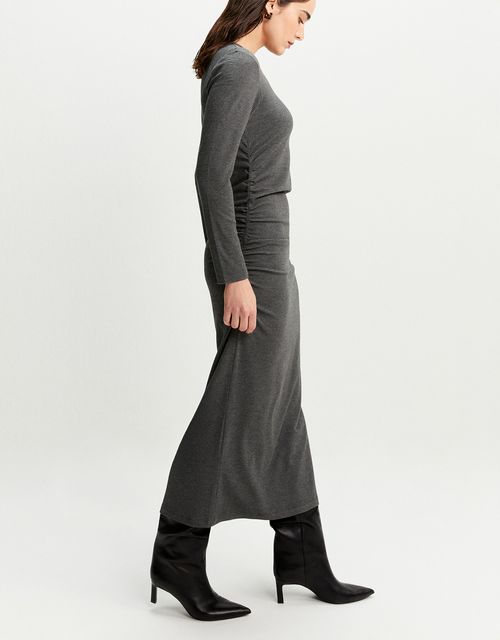 Vestido malha drapeado