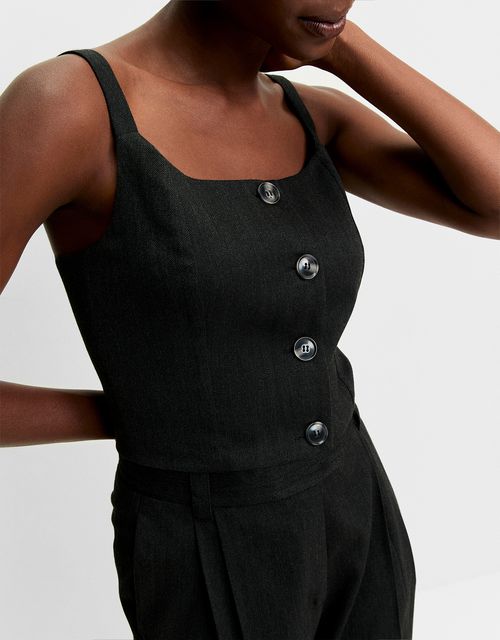 Blusa alça botões