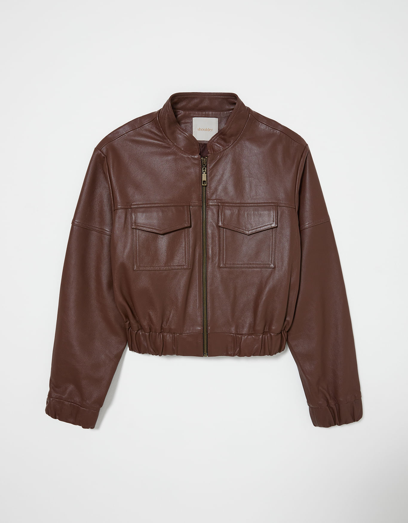 Jaqueta bomber couro