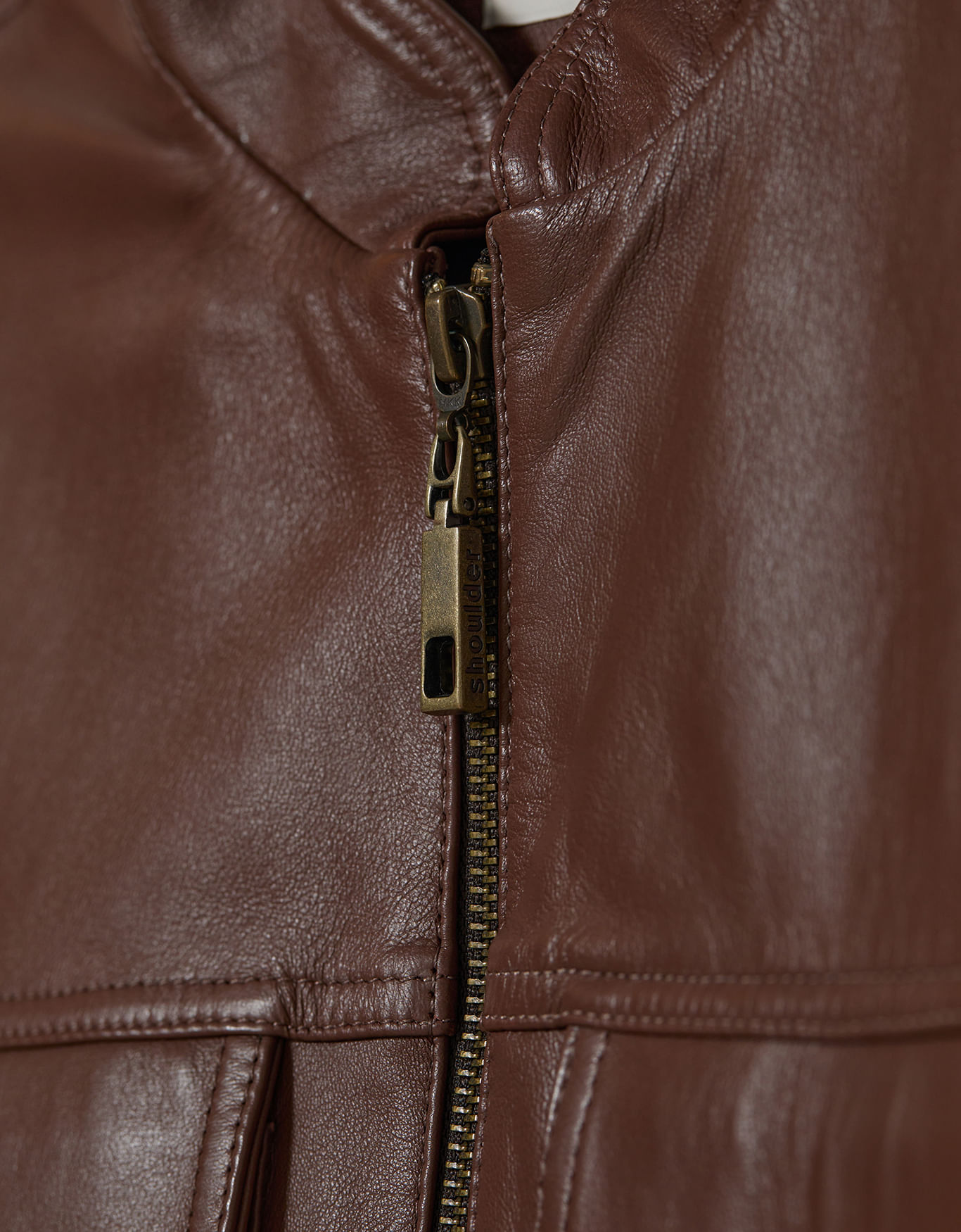 Jaqueta bomber couro