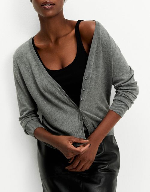 Cardigan tricot básico botões