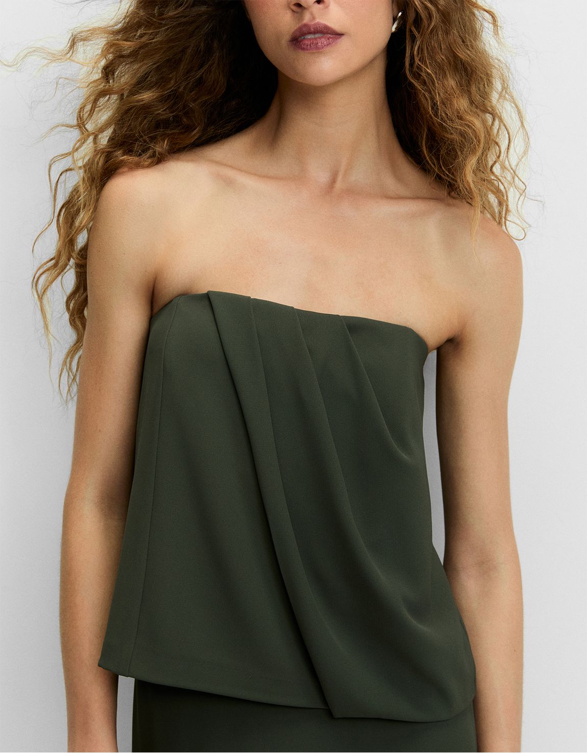 Blusa sem alça afaiatada