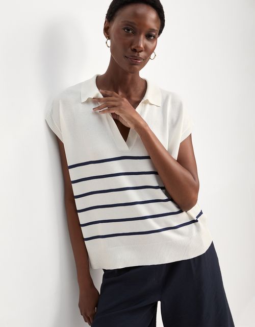 Blusa tricot ampla listrada