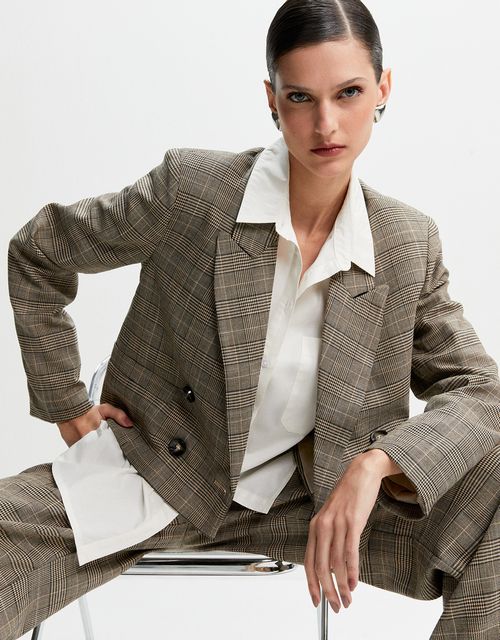 Blazer xadrez alfaiataria