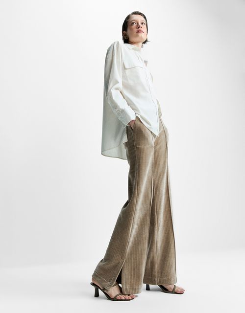 Calça bootcut cotelê 360