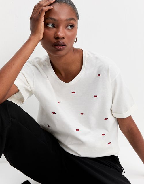 T-shirt mini boca bordado