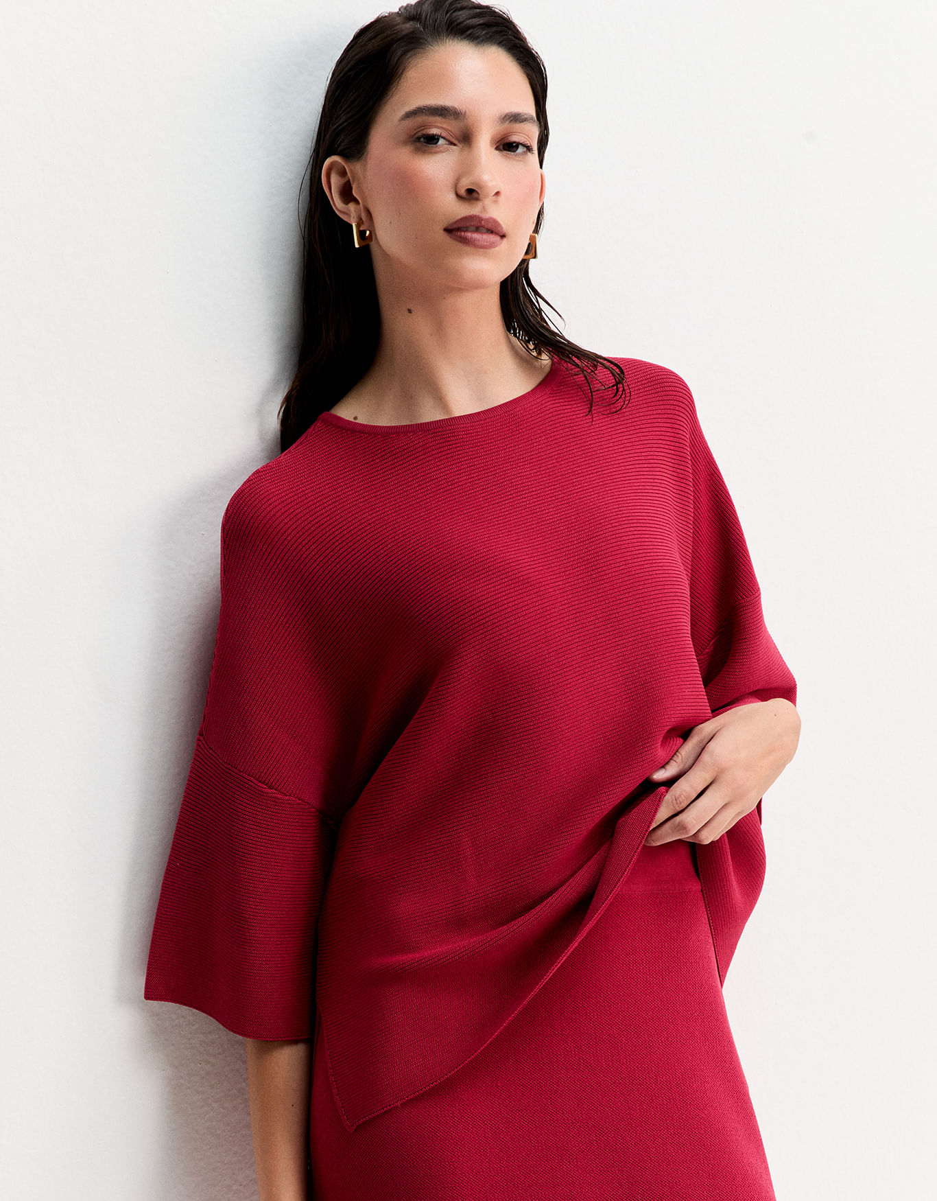 Blusa tricot ampla
