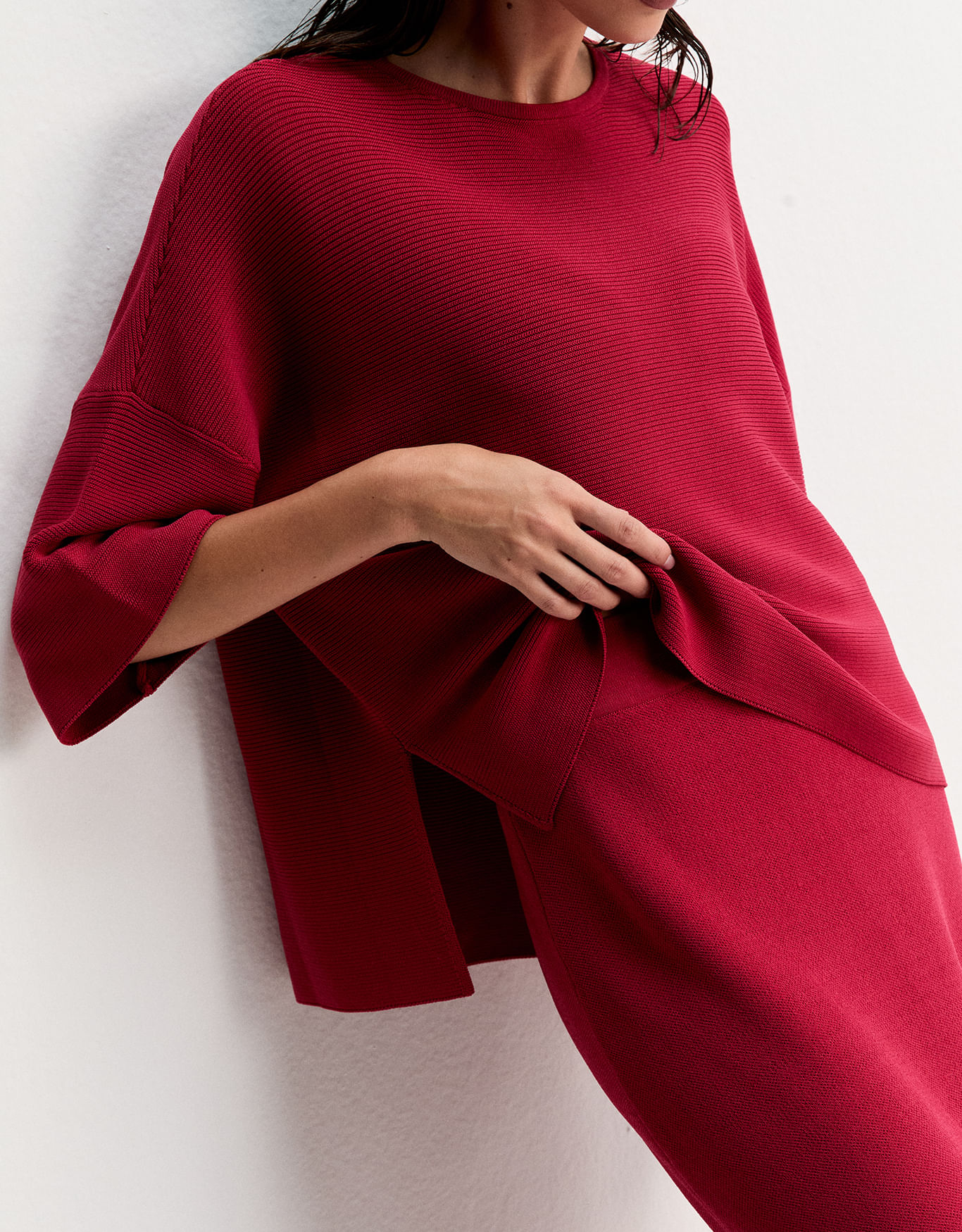 Blusa tricot ampla