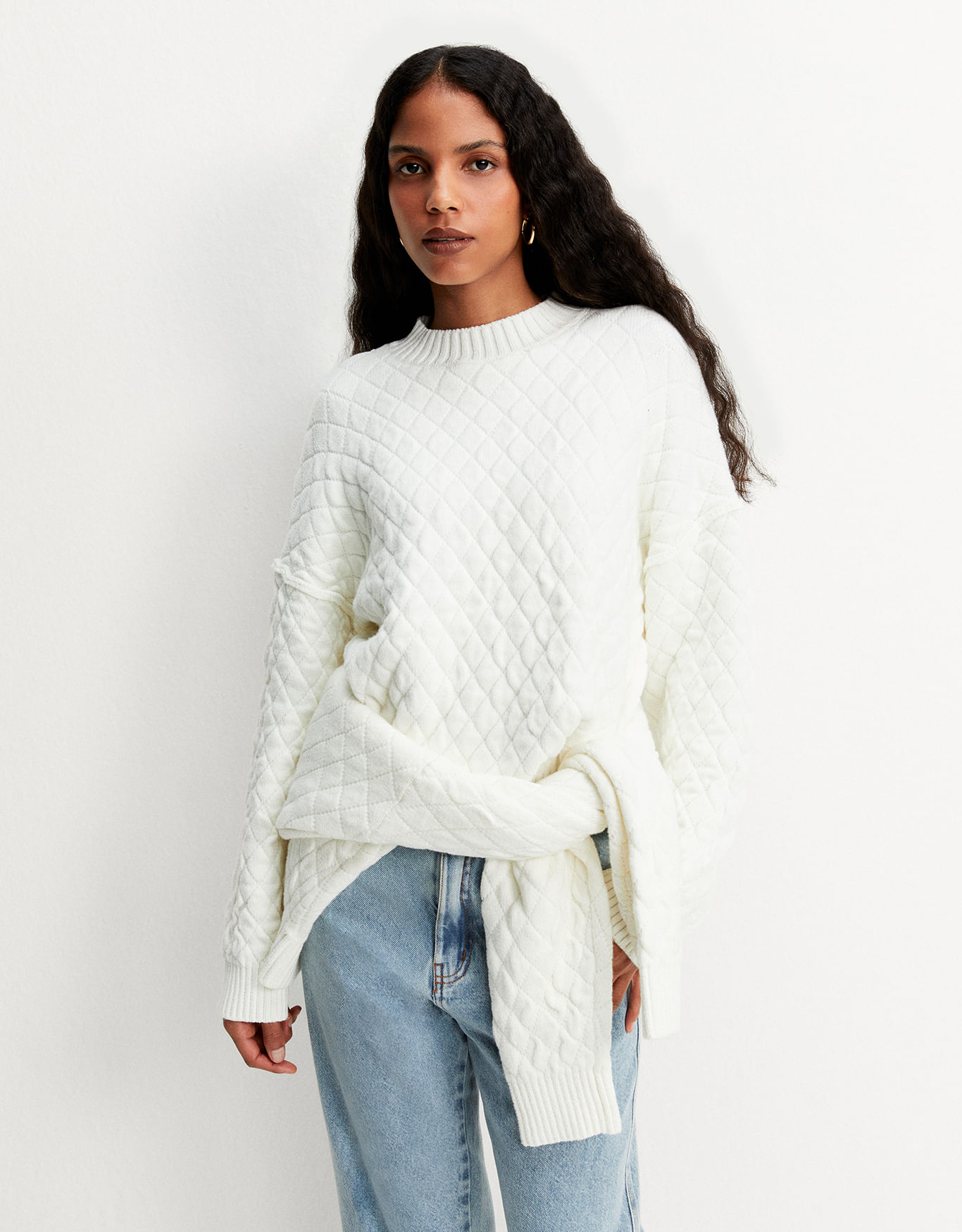 Blusa tricot matelassê