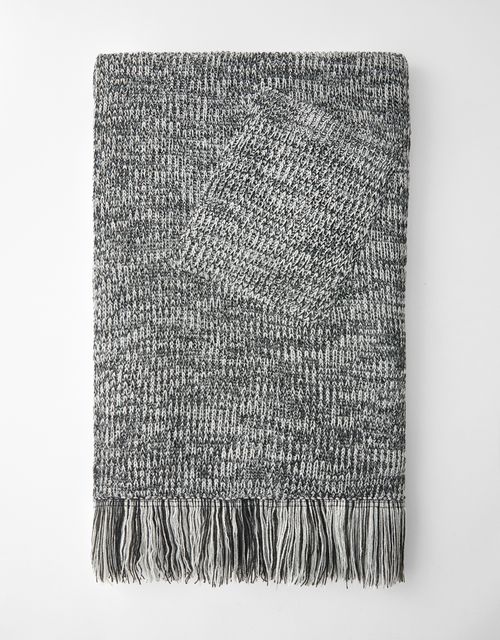 Lenço tricot mescla com bolso