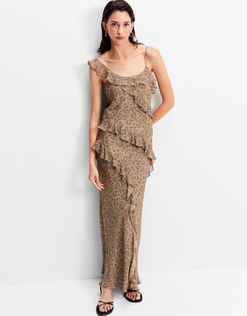 Vestido onça neutra