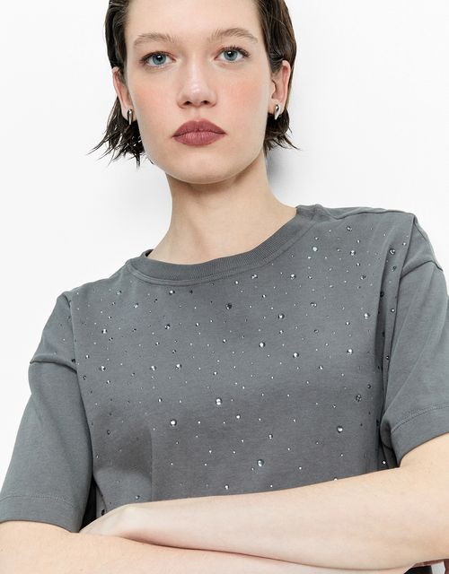 T-shirt boxy brilho