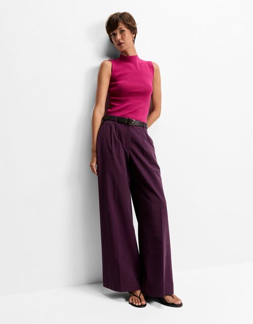 Calça pantalona alfaiatada
