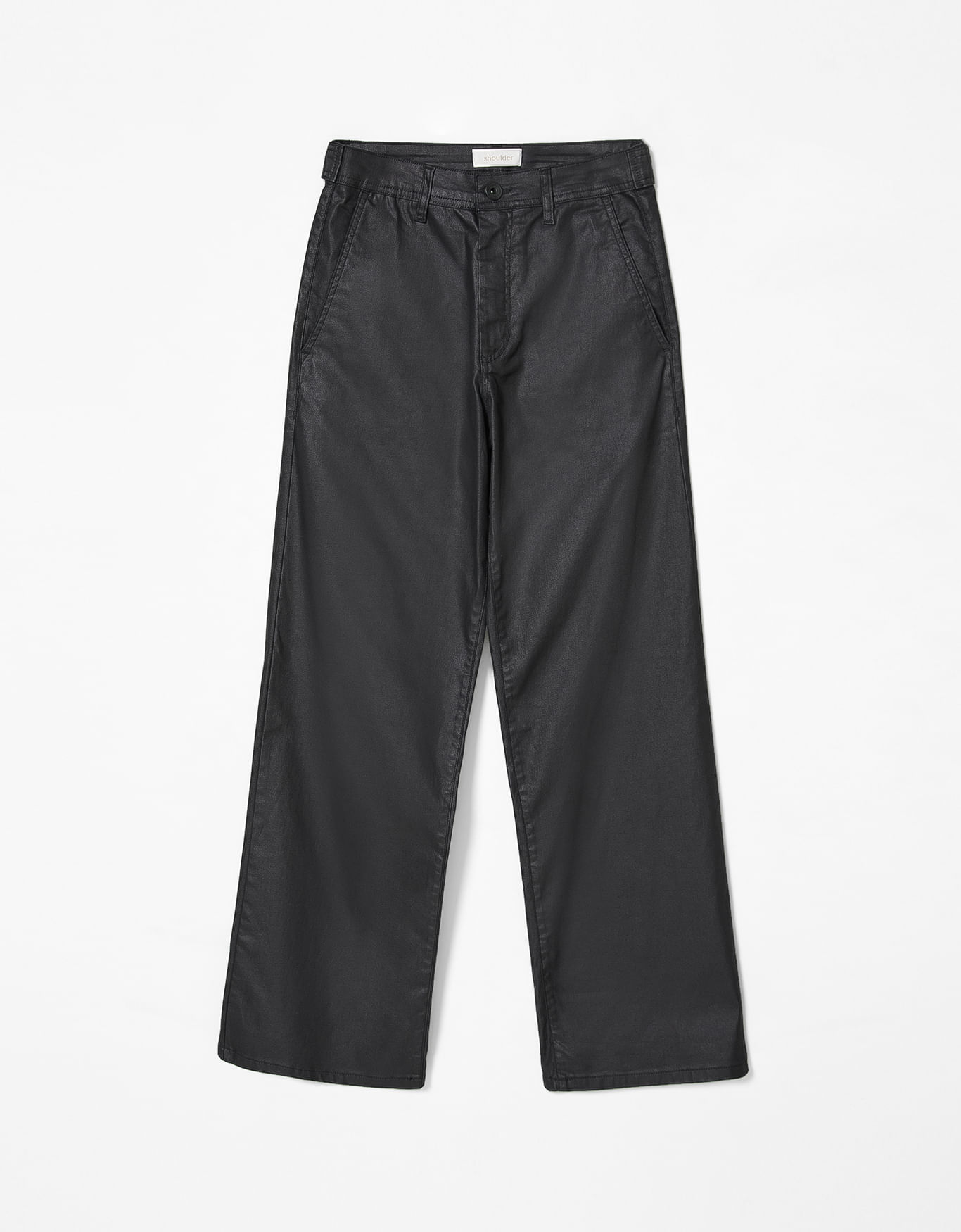 Calça wide resinada