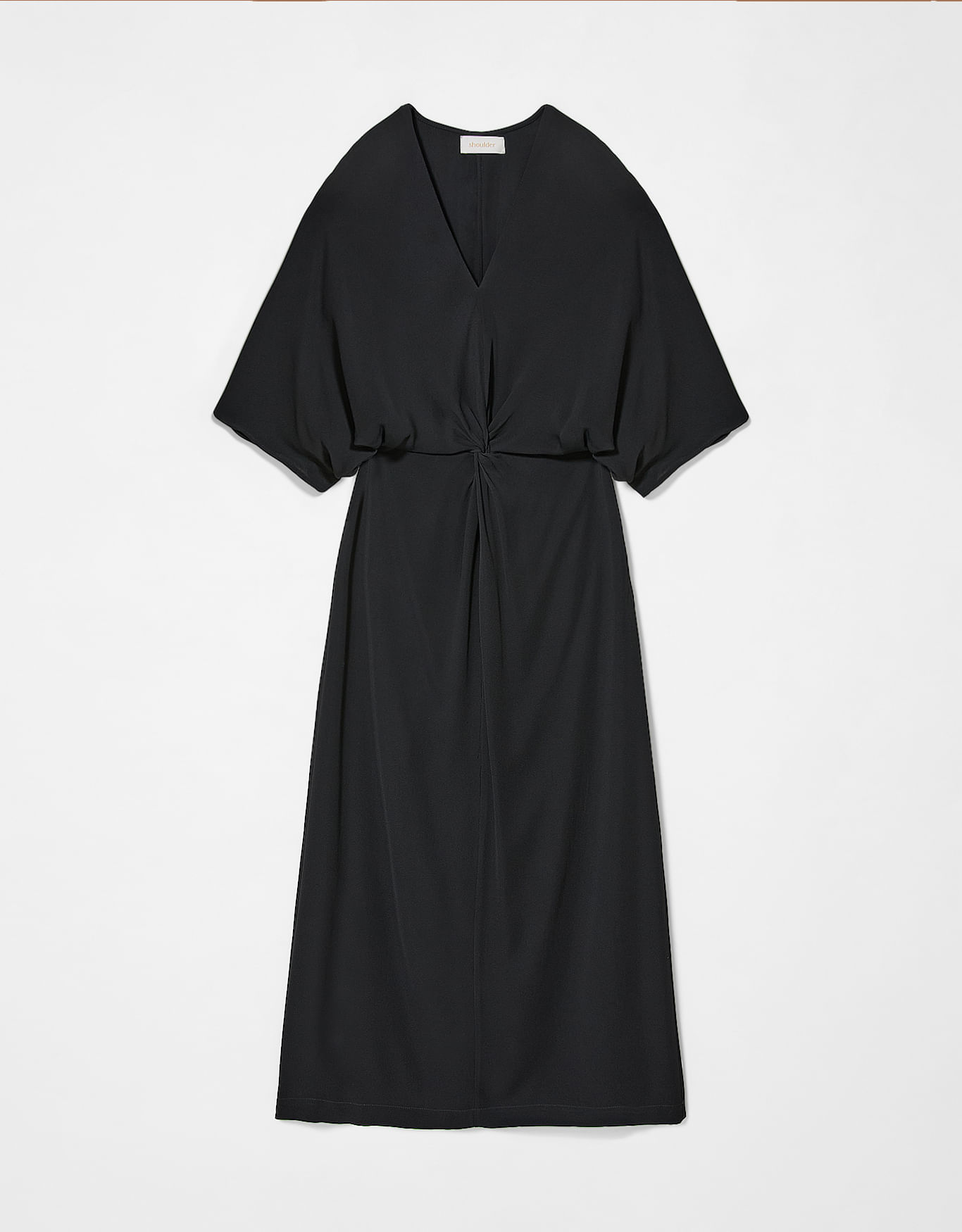 Vestido midi detalhe torcido