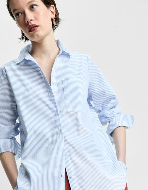 Camisa tricoline listrada
