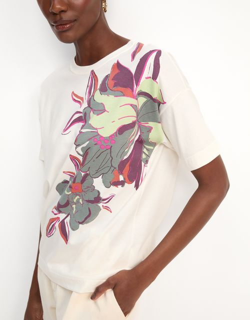 T-shirt floral estação