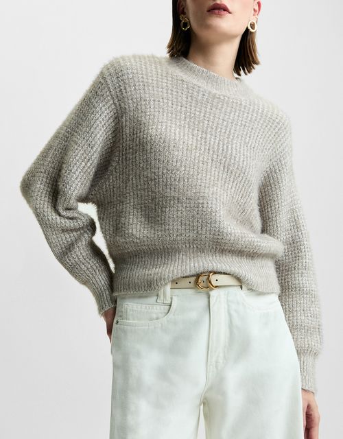 Blusa tricot mescla pelinhos