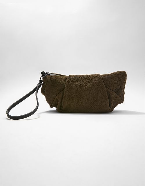 Bolsa drapeada média