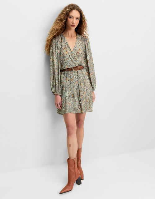 Vestido floral acqua