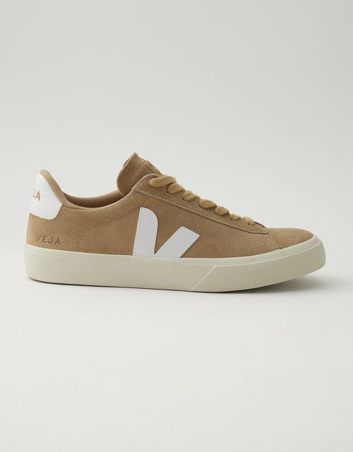 Tênis veja campo suede dune white