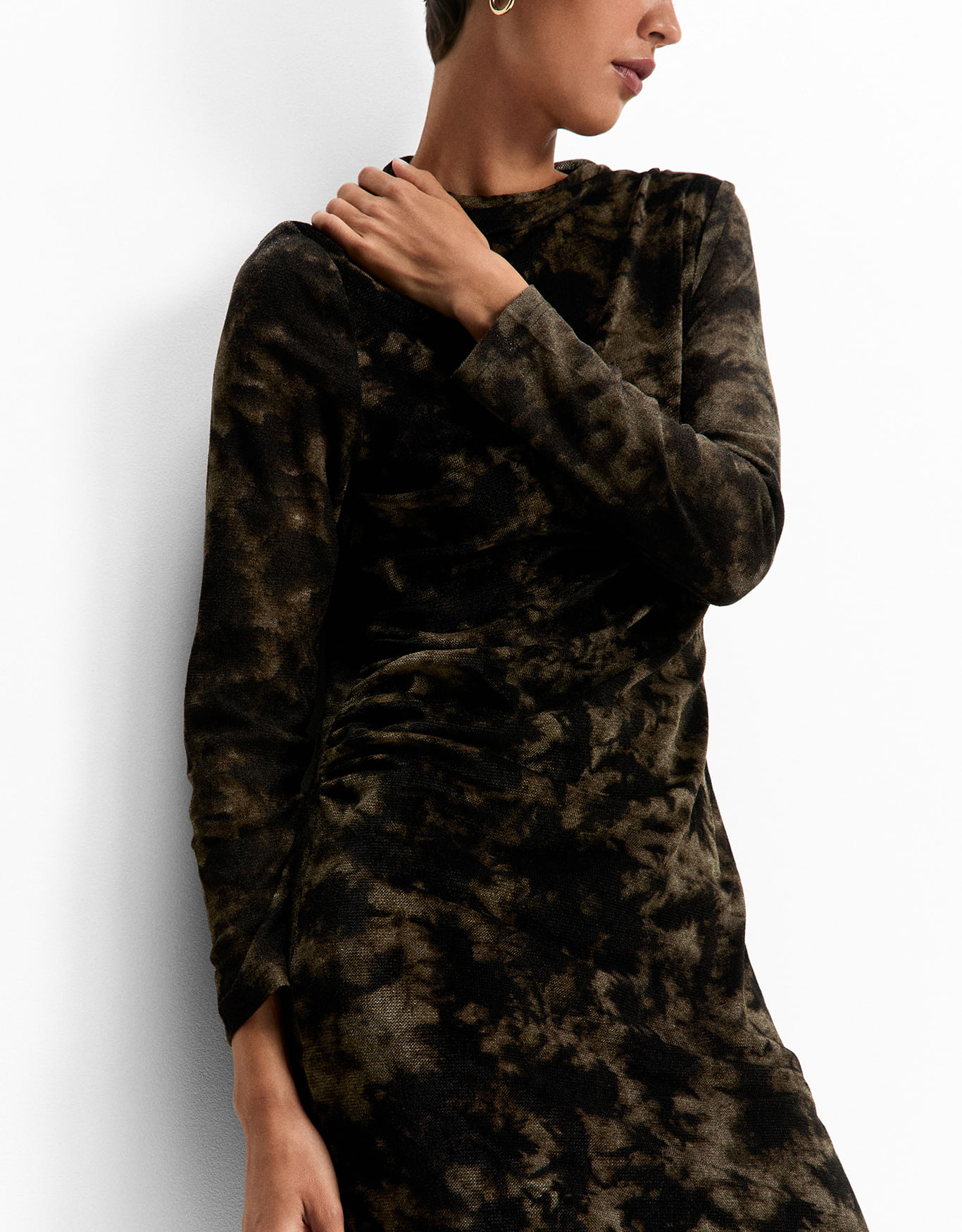 Vestido estampado veludo
