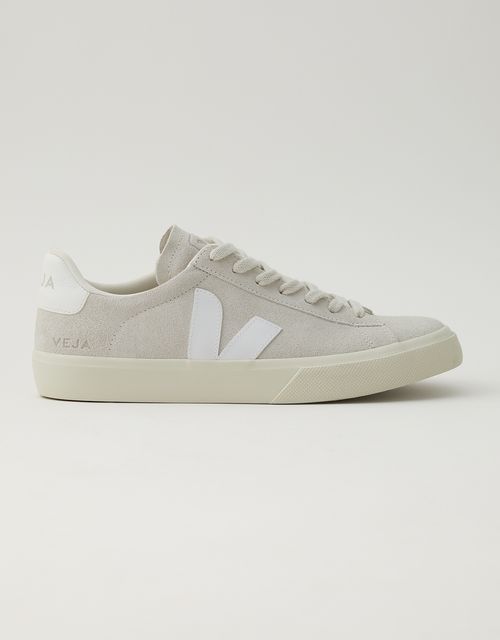 Tênis veja campo suede natural white