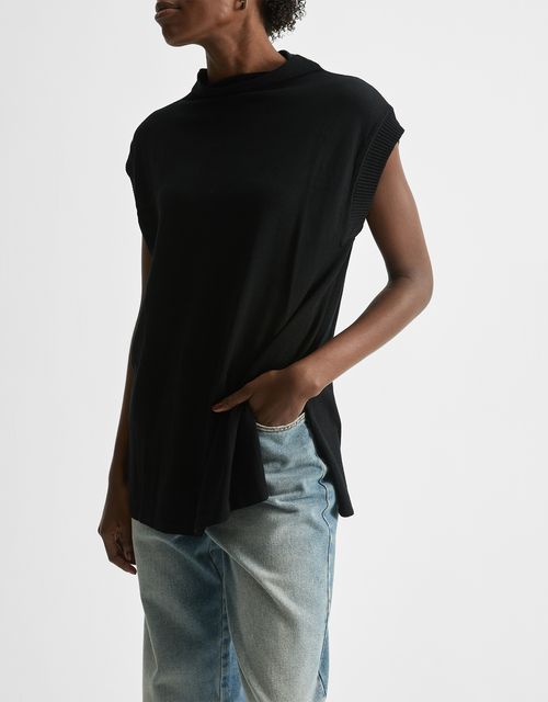 Túnica tricot rib lateral