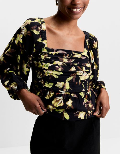Blusa floral cacto