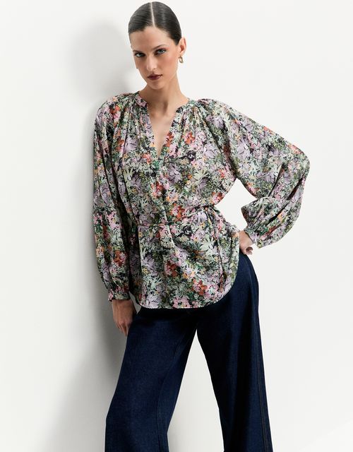 Blusa floral bruma