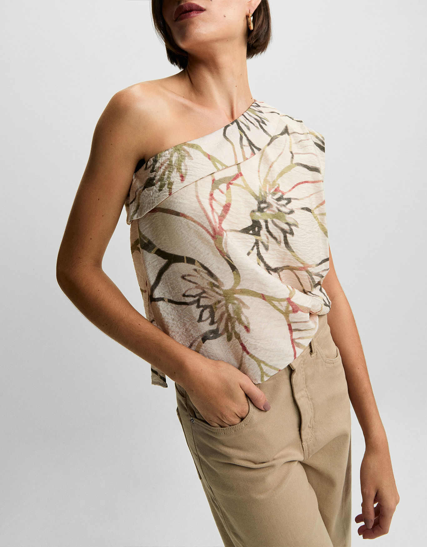 Blusa floral reflexos off