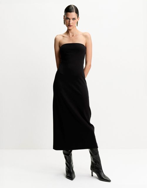Vestido malha sem alça