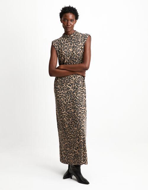 Vestido malha onça