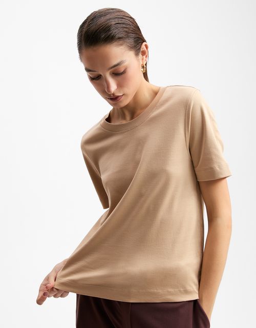T-shirt algodão pima khaki